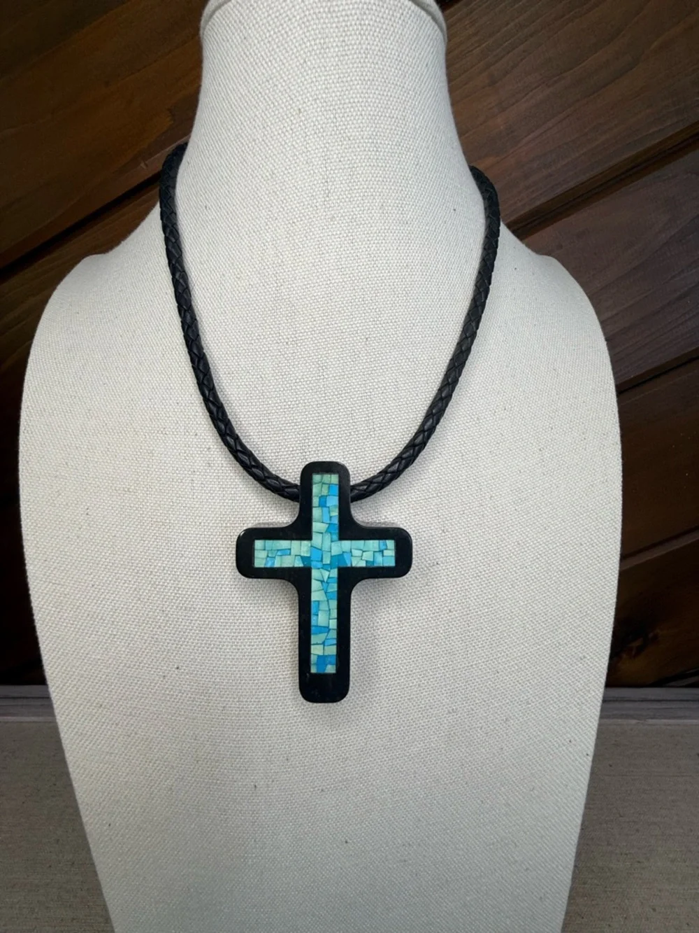 Jay King DTR black onyx turquoise cross - Picture 5 of 10